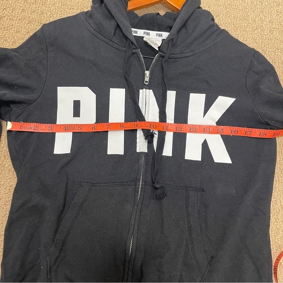 VS PINK Zip-Up Hoodie Black - M - Picture 9 of 10